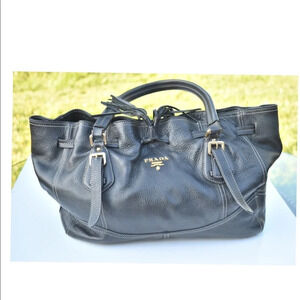 Prada tassel tote bag